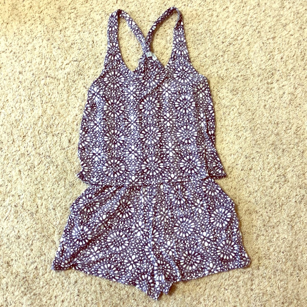 Splendid racerback romper with pockets